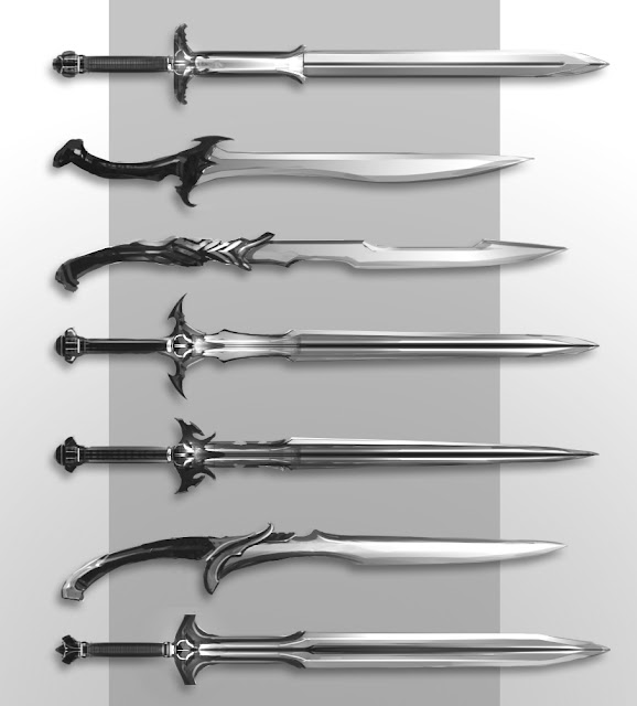 Jeff Yu Art: Beyond Skyrim Sword Concepts