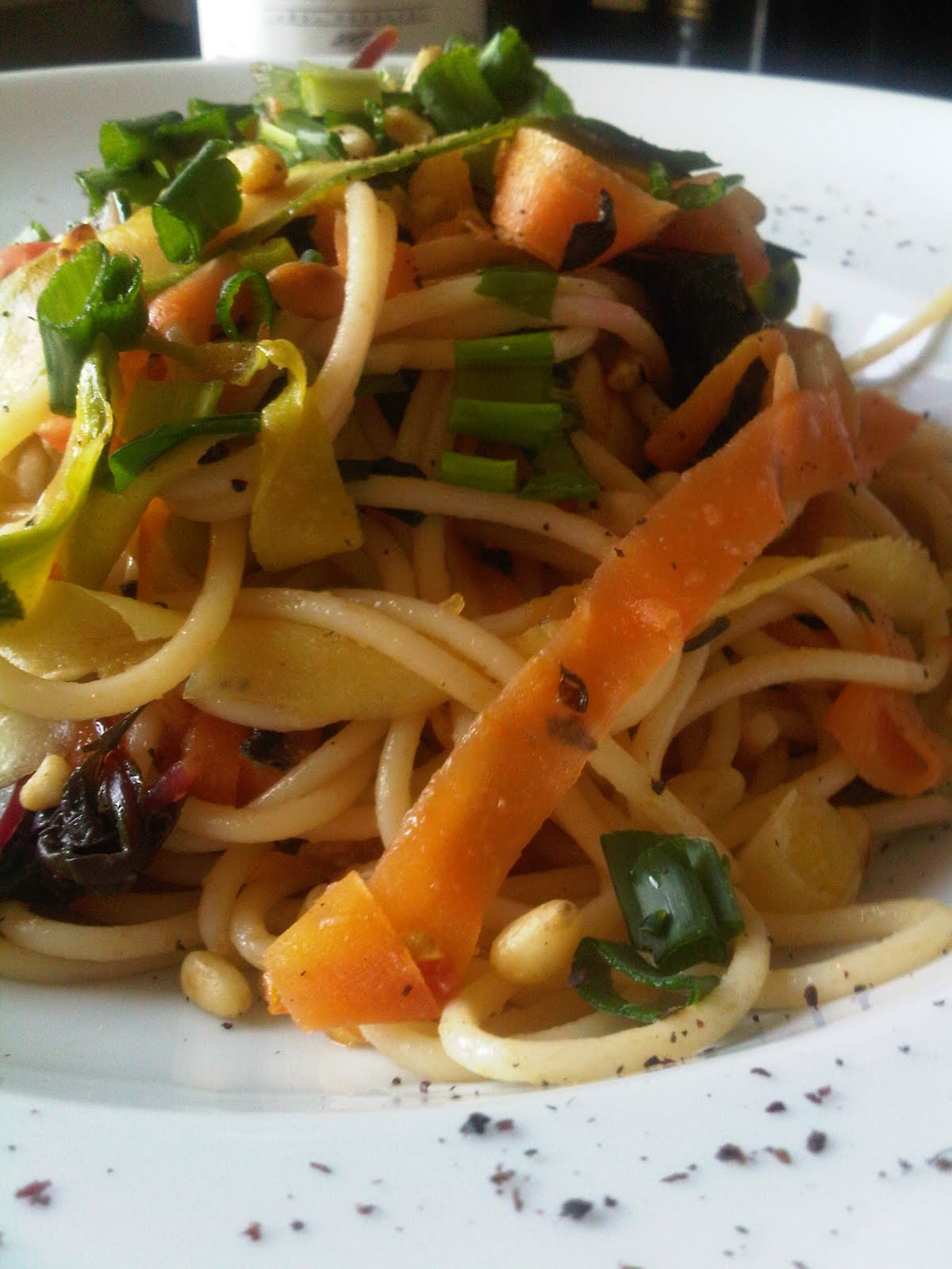 Lemon Love Notes: Spaghetti Primavera with Pine Nuts & Sumac