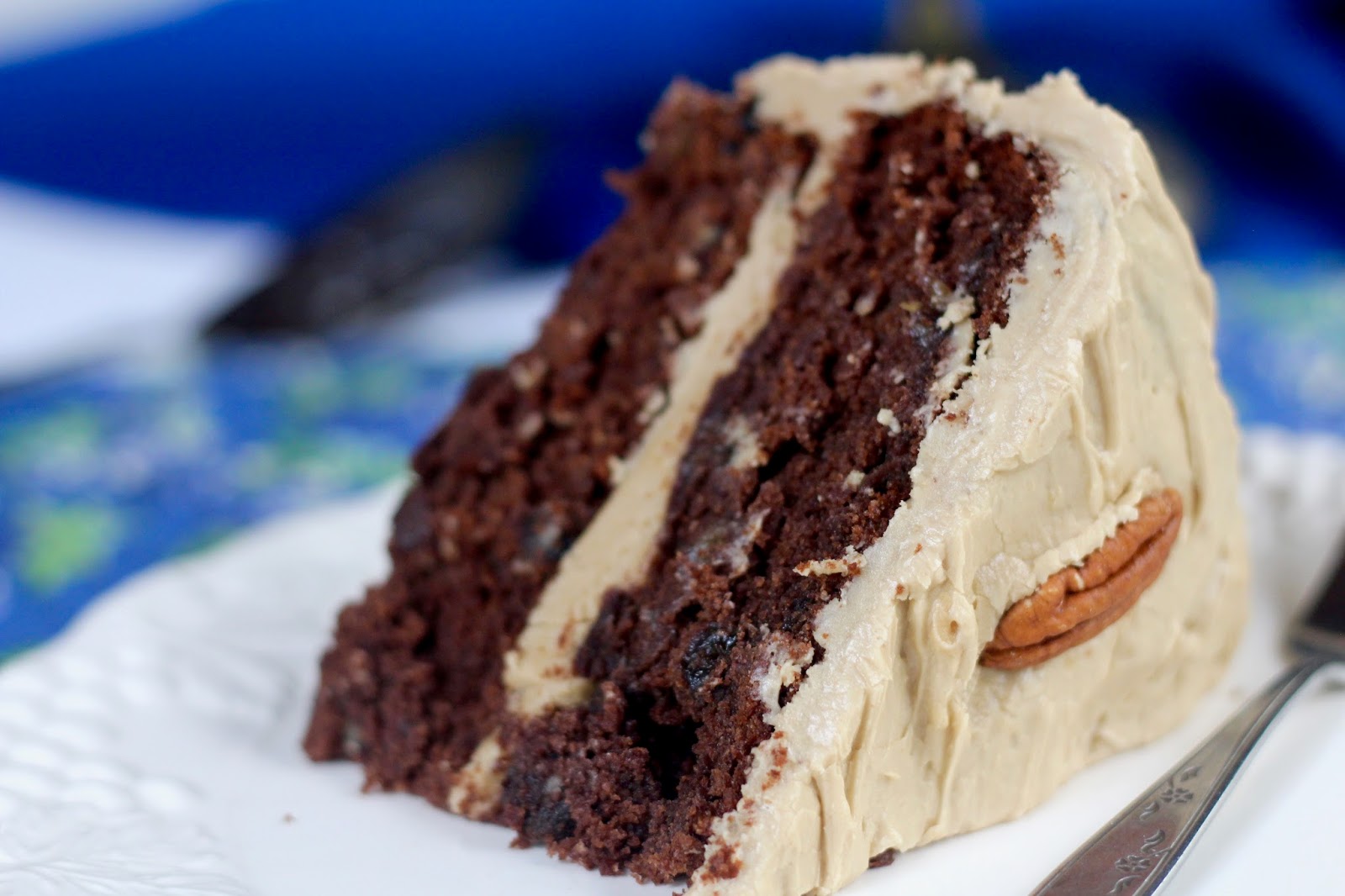 Black Raspberry Jam Layer Cake with Caramel Frosting Diary of a Mad