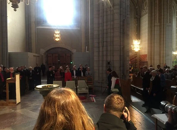 Crown Princess Victoria attended the meeting of Swedish Church Committee 2017 (Kyrkomötet 2017) at Uppsala Cathedral