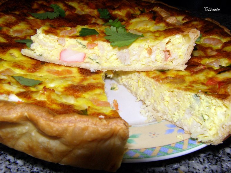 Quiche de Pescada e Camarão Sabor e Aromas de Portugal
