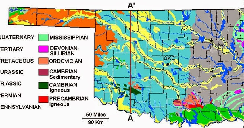 Geological Map Of Oklahoma Csms Geology Post: Roadtrip: Oklahoma Central Plains And Panhandle
