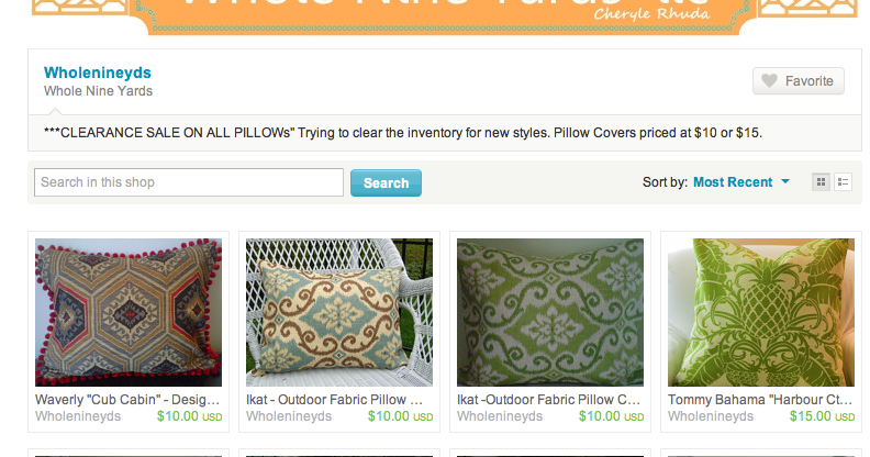 Whole Nine Yards Pillow Clearance Sale
