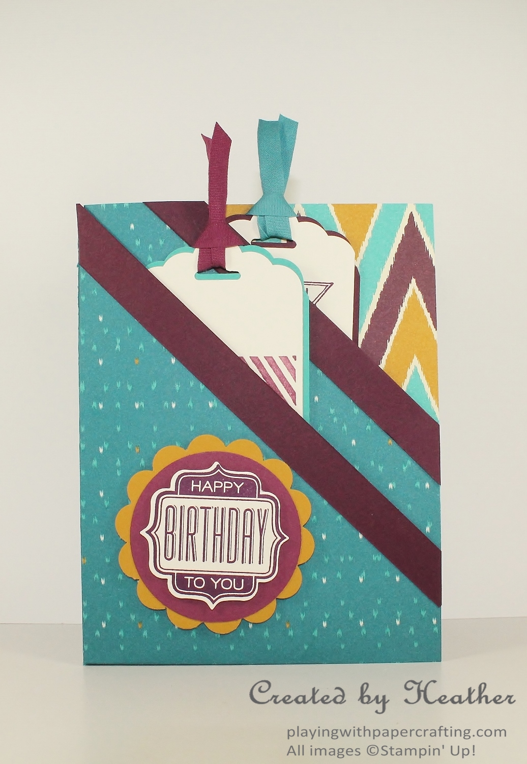 Playing with Papercrafting Bohemian Double Pocket Fold Card