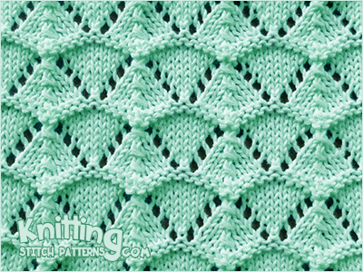 Lace Knitting. Shell lace stitch - Really fun to knit