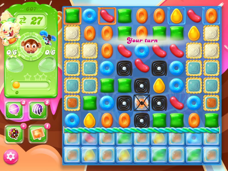Candy Crush Jelly Saga level 607 Candy Crush Jelly Saga level 607