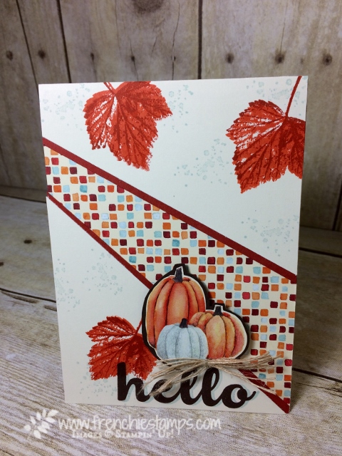 Recessed Panel Card, Painted Autumn designer paper, Gourd Goodness,