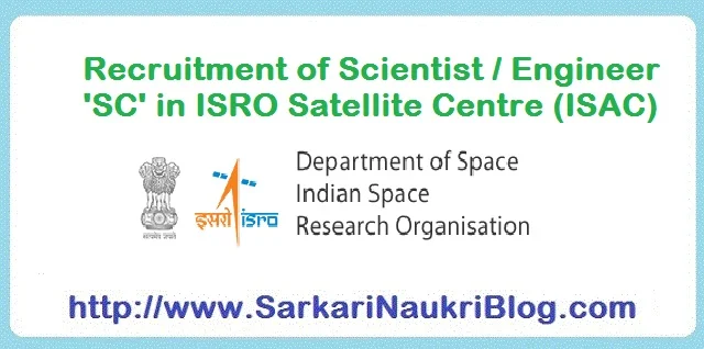 Naukri Vacancy Recruitment ISAC ISRO