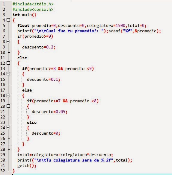 C++ - If else anidados