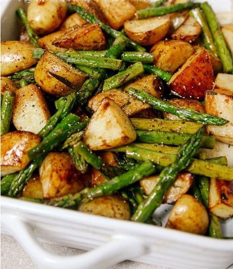 Balsamic Roasted New Potatoes with Aspargus Balsamic Roasted New Potatoes with Aspargus