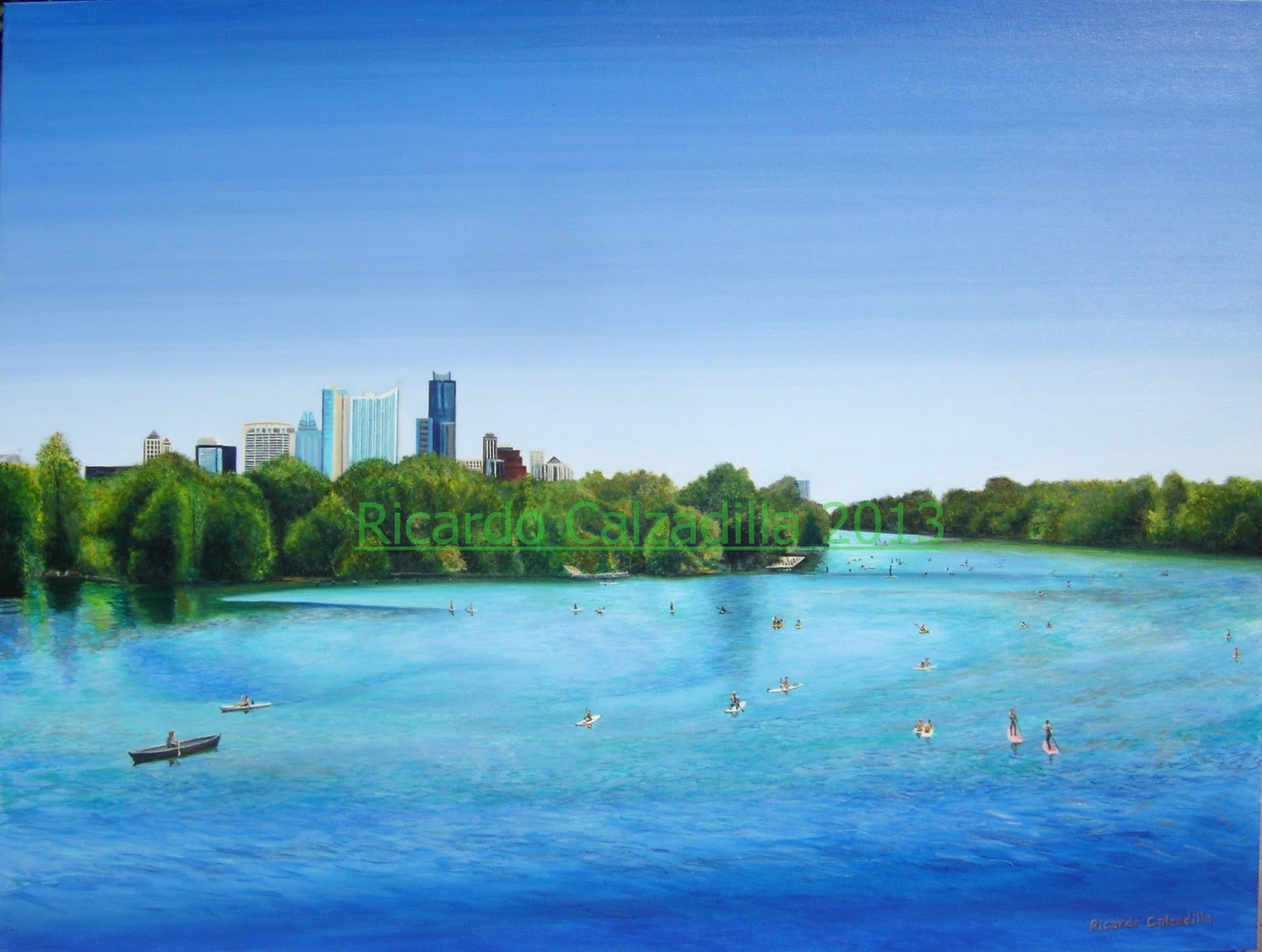 Fine Art Paintings, Austin, Texas, Ricardo Calzadilla: Lake Ladybird