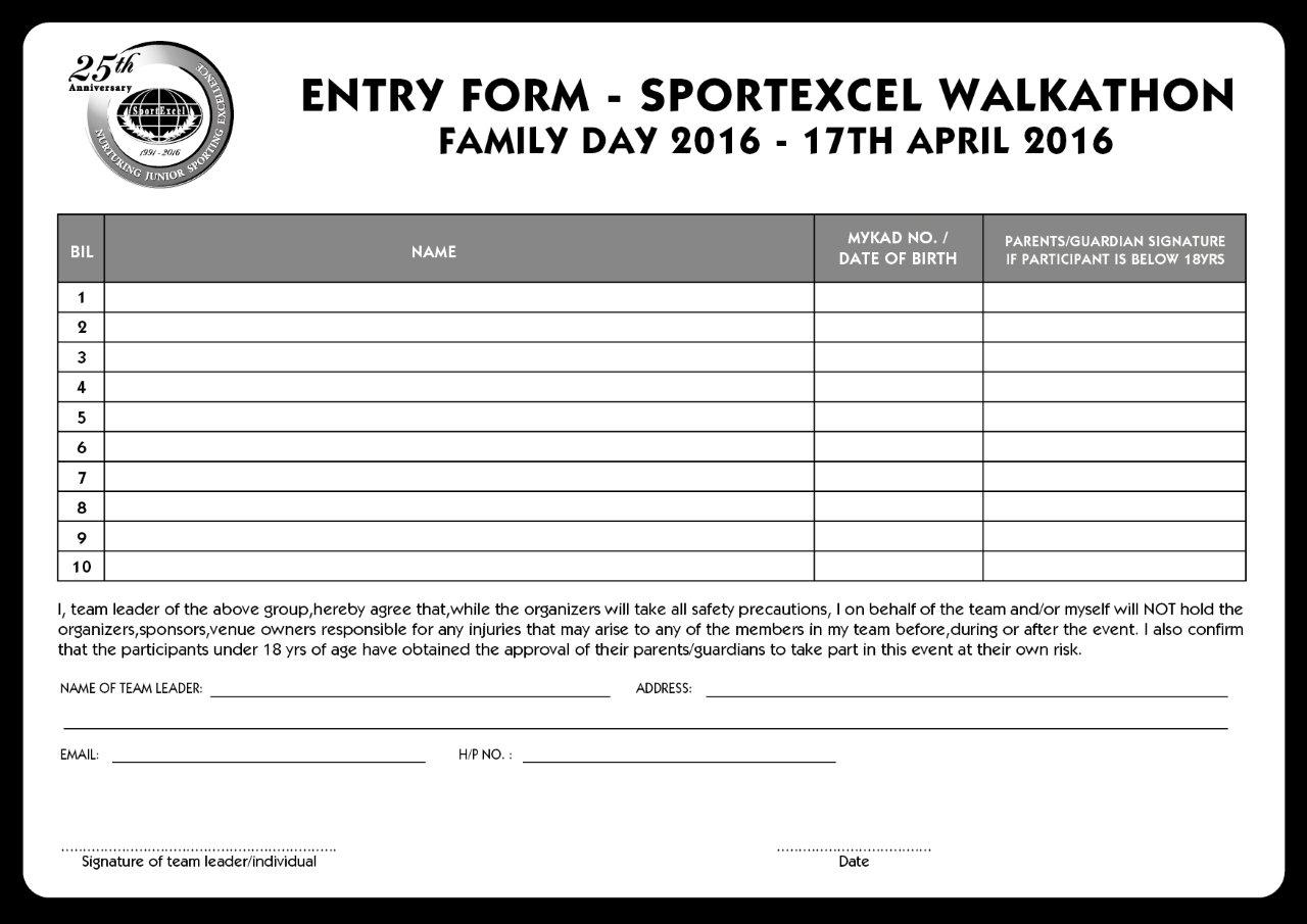walkathon form ohye mcpgroup co walkathon registration form template