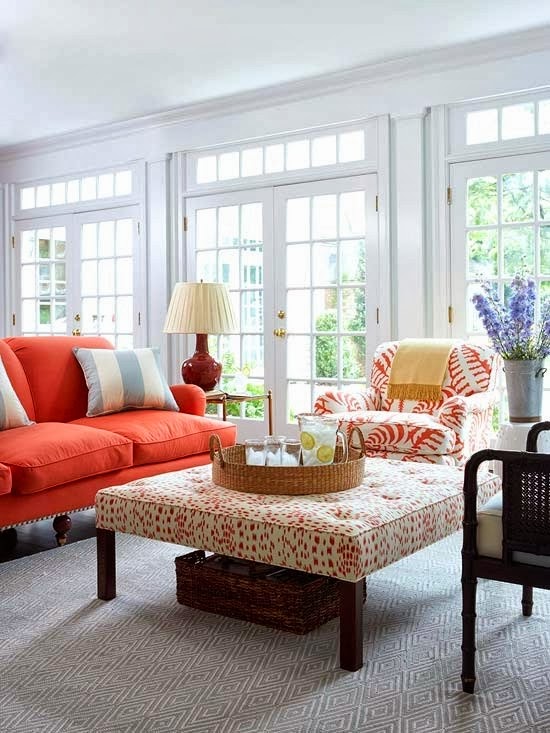 Salas color coral - Colores en Casa