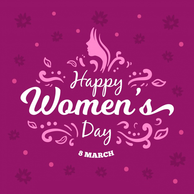 Purple womans day background Free Vector