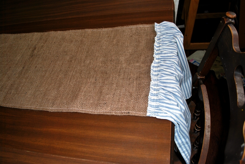 Prairie Scraps Burlap and Ticking