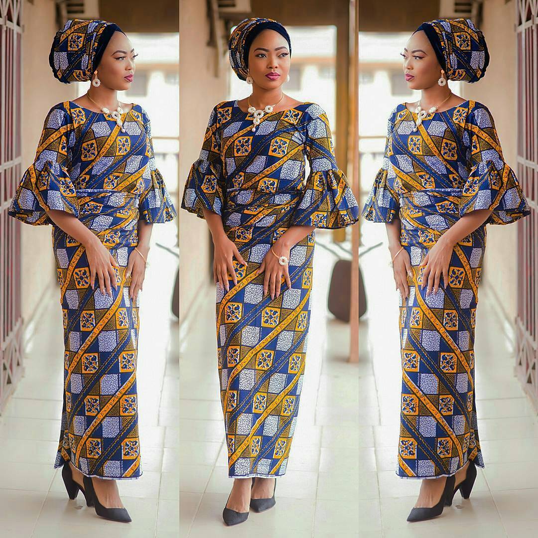 ankara blouse and wrapper styles