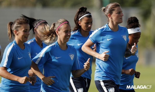 El Málaga Femenino entrena mirando al domingo