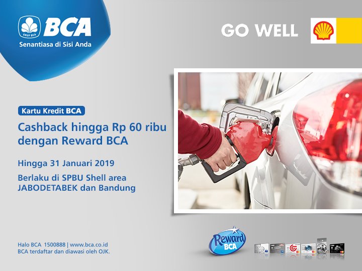 #BankBCA - Promo Cashback Up To Rp. 60 ribu dengan Reward BCA di SPBU SHELL #BankBCA - Promo Cashback Up To Rp. 60 ribu dengan Reward BCA di SPBU SHELL