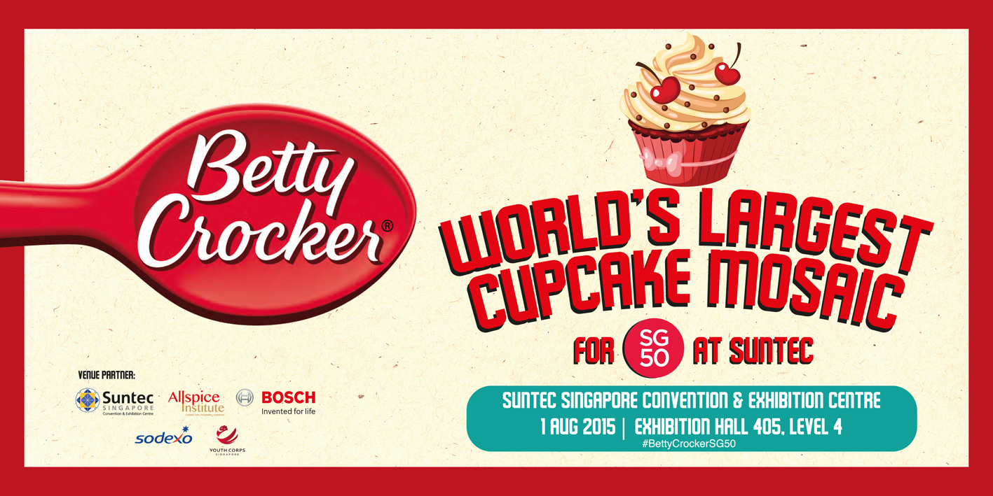 Betty Crocker World’s Largest Cupcake Mosaic for SG50