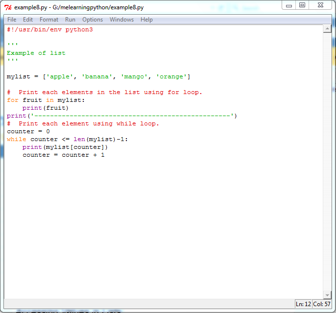 Me Learning Python: Python Lists