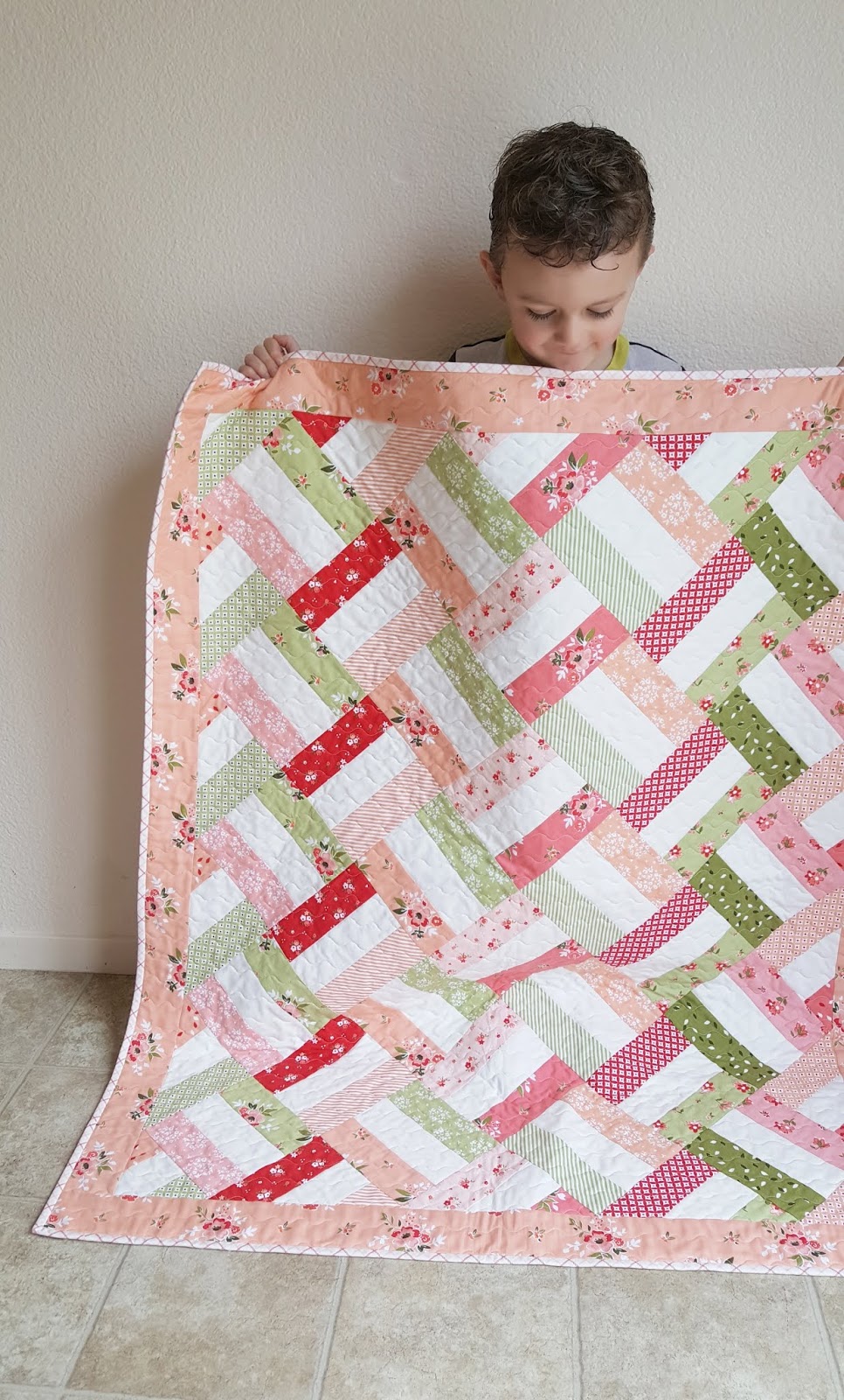 Woodberry Way: One hour baby quilt top