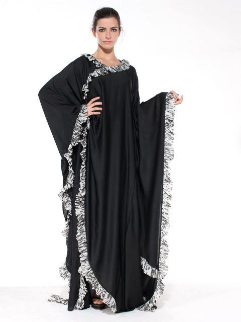 Latest Abaya Gown and Scarves~Jilbab Collection by Alkaram Qadri - Dosheeza