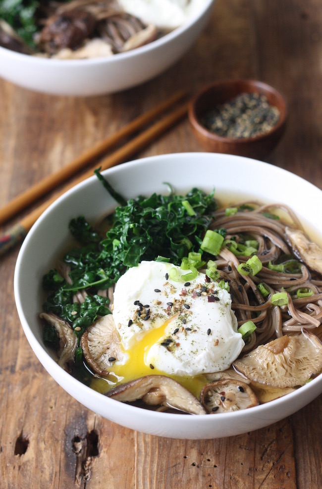 Soba Noodle Soup with Shiitake Mushrooms & Kale recipe by SeasonWithSpice.com