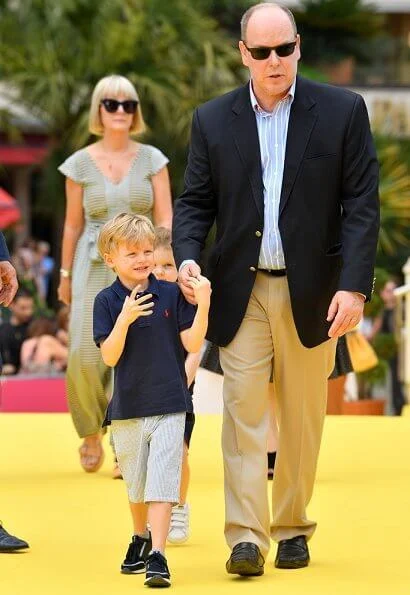 Prince Albert, Prince Jacques and Princess Gabriella attended the 20 year anniversary of Sponge Bob Squarepants