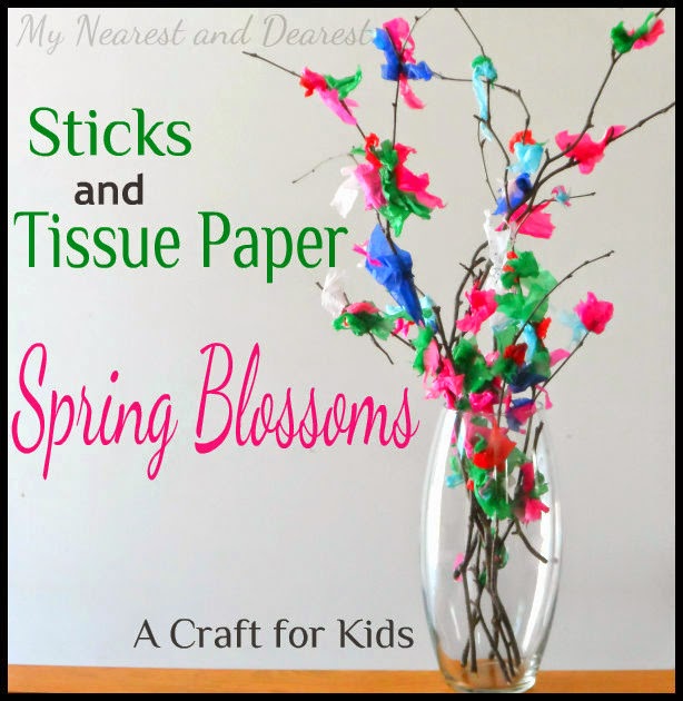Tissue Paper Stick Flowers Munchkins and Mayhem