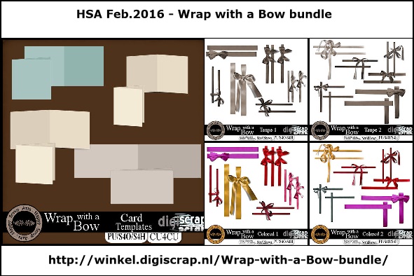 Feb.2016 HSA wrap with a bow/cards