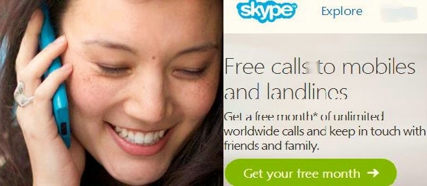 Get Skype & Rebtel unlimited free calls to cell phones & landlines across the globe