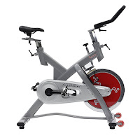Sunny Health & Fitness SF-B1003 Indoor Cycle Trainer, with 55 lb flywheel, resistance adjustment knob and top press down brake, 4-way adjustable seat, dual-sided pedals