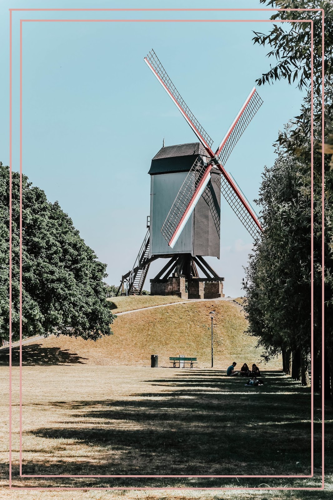 Brugge Windmill Famous Windmill Trail Walk in Brugge Belgium