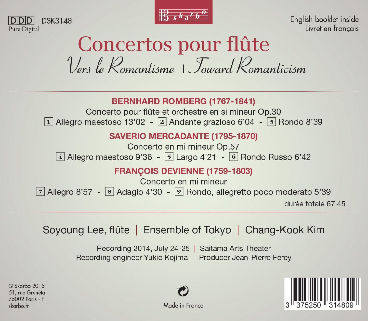 The Flute Diary Romberg, Mercadante, Devienne Flute Concertos