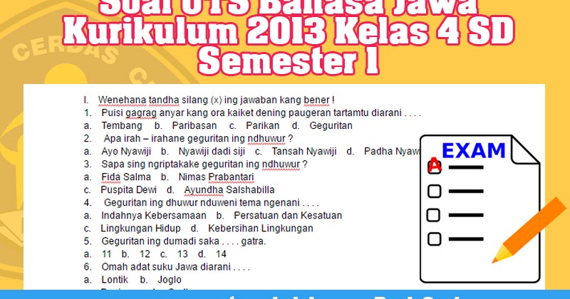 Silabus Bahasa Jawa Sd Kurikulum 2013 Diy Link Guru