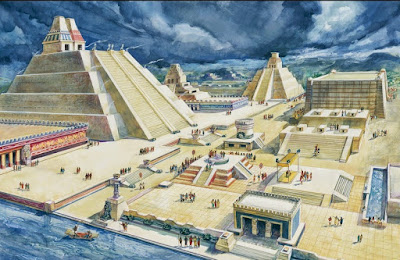 arquitectura azteca: Tenochtitlan ciudad de Tenochtitlan, aztecas