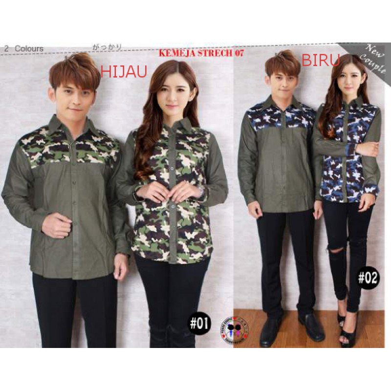 Jual Online Kemeja Army Kombinasi Couple Murah Jakarta Bahan Katun Terbaru Jual Online Kemeja Army Kombinasi Couple Murah Jakarta Bahan Katun Terbaru