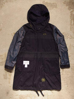 Engineered Garments "Over Parka in Dk.Navy Uniform Serge"