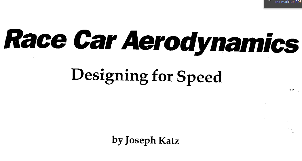 race car aerodynamics designing for speed by joseph katz