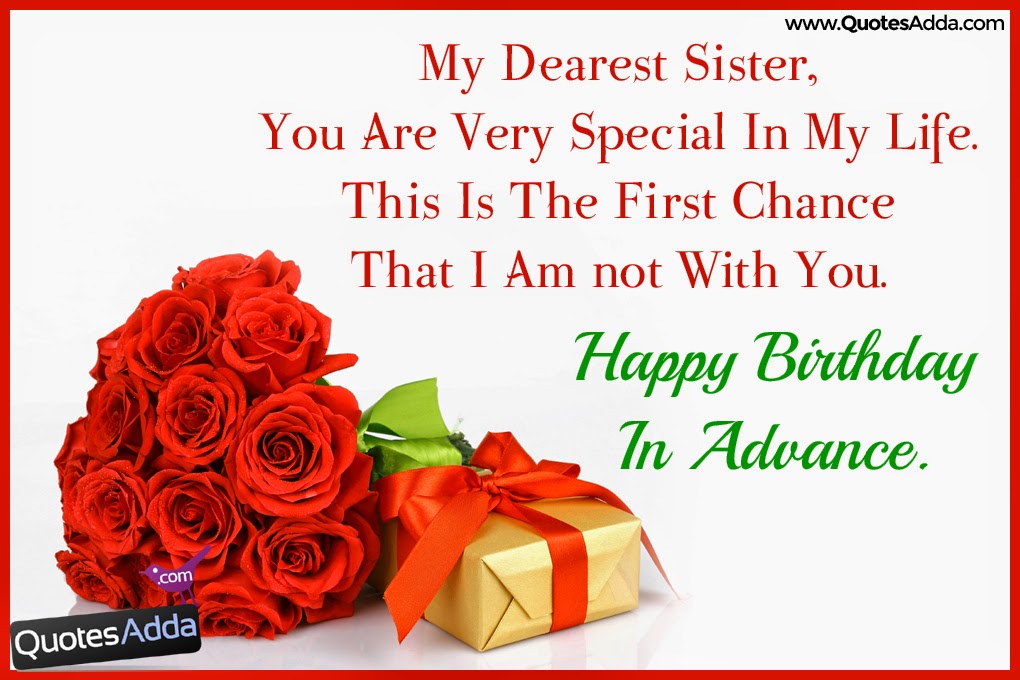 Happy Birthday In Advance Wishes Images With Romantic Love Quotes