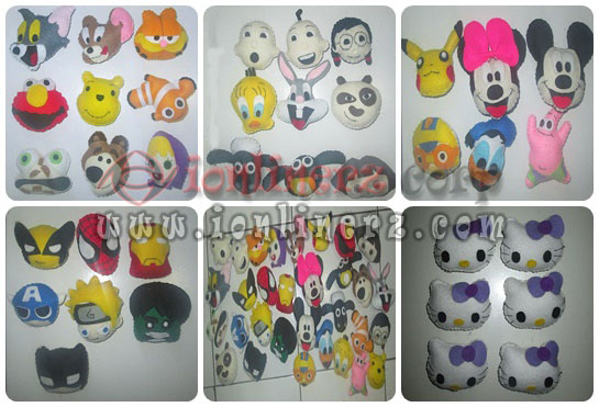 Produsen Gantungan Kunci / Tempelan / Magnet Kulkas Flanel Karakter Kartun Lucu, Murah Jakarta Produsen Gantungan Kunci / Tempelan / Magnet Kulkas Flanel Karakter Kartun Lucu, Murah Jakarta