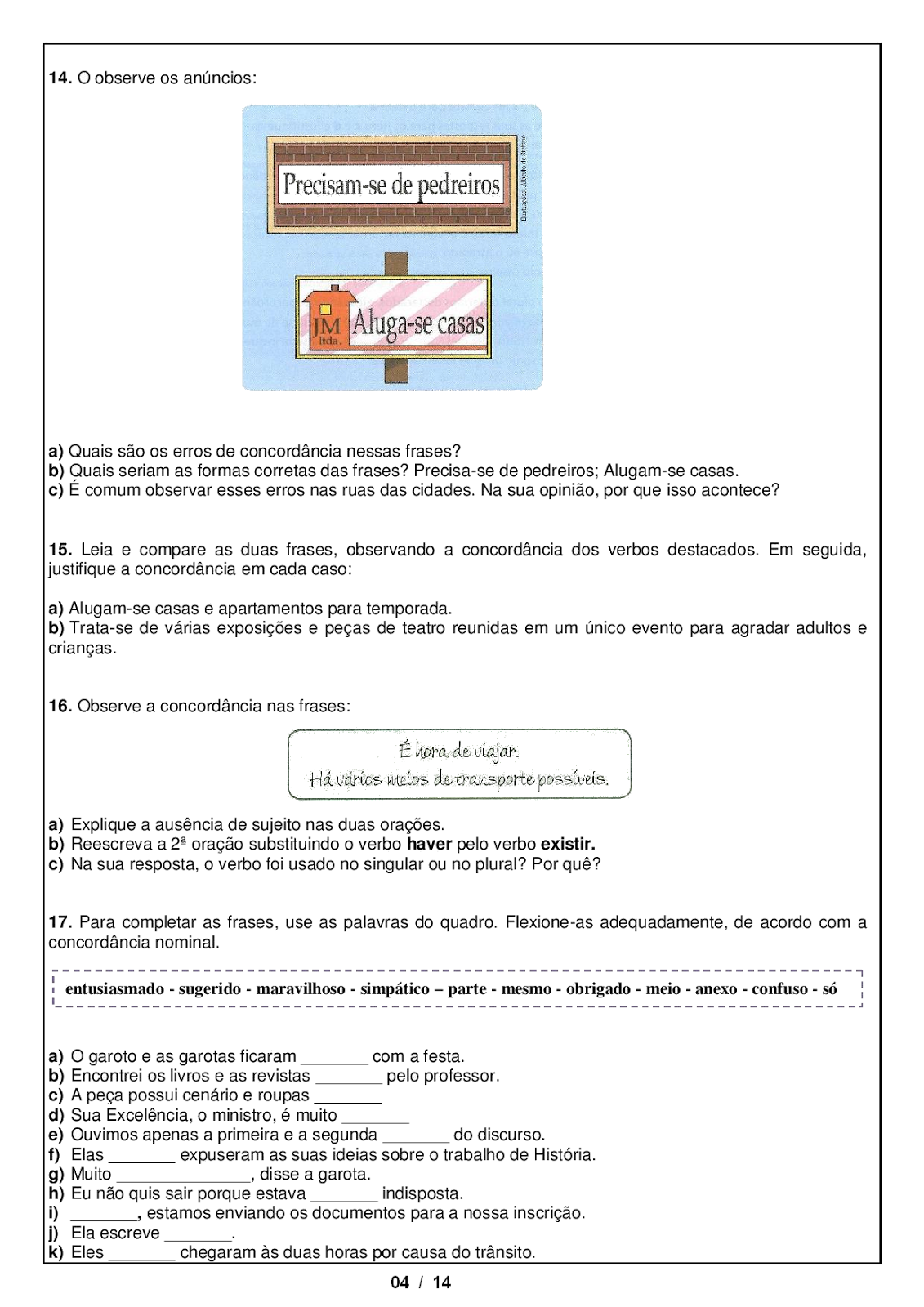 Notícias Ponto Com : ATIVIDADES LÍNGUA PORTUGUESA 9° ANO EXERCÍCIOS