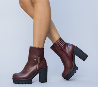 botine grena de fete, moderne cu tocu gros si talpa groasa de iarna la reducere botine grena de fete, moderne cu tocu gros si talpa groasa de iarna la reducere
