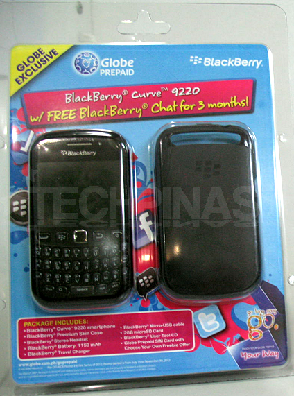 globe blackberry curve 9220