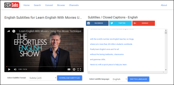 كيفية تحميل الترجمة subtitles من فيديوهات اليوتيوب بأي لغة الحلقة