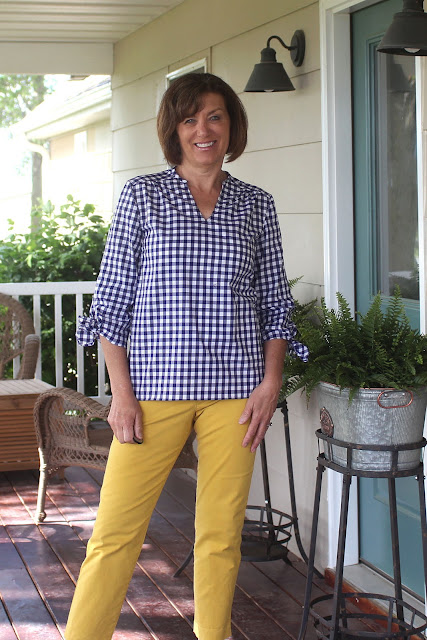 Butterick 6378 and sleeves from McCall's 7543 using IndieSew gingham