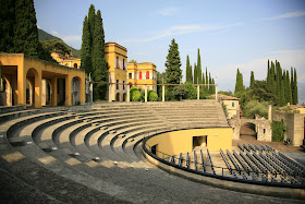 The amphitheatre at Il Vittoriale degli Italiani, the stadium  D'Annunzio built next to his home overlooking Lake Garda
