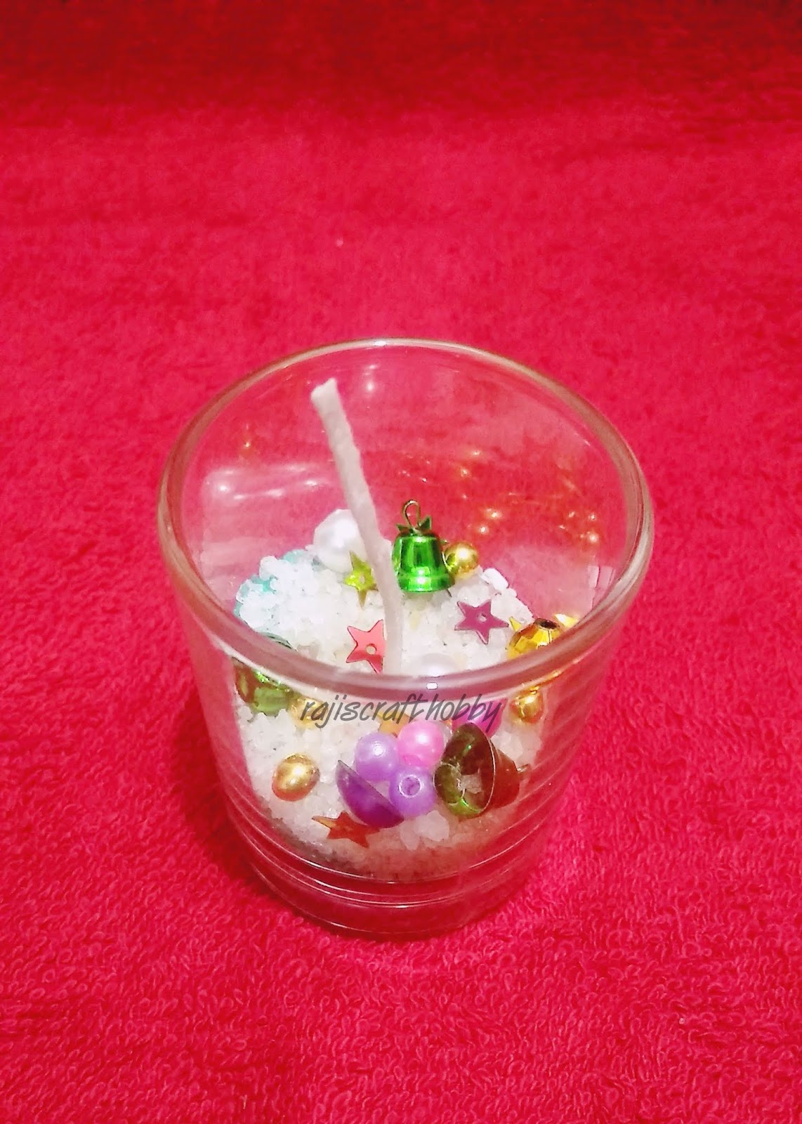Raji's Craft Hobby DIY Christmas Gel Candles