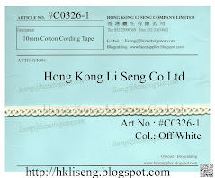 Cotton Cording Tape Manufacturer - Hong Kong Li Seng Co Ltd