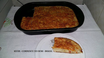 TORTA SALGADA COM KEFIR DE LEITE